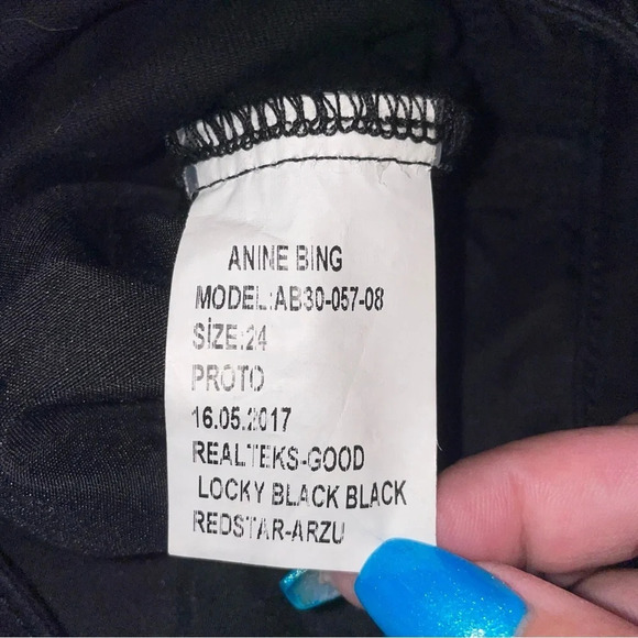 ANINE BING Christy Mid-Rise Skinny Jeans Black Y2K 2000’s Size 24 - Picture 12 of 12